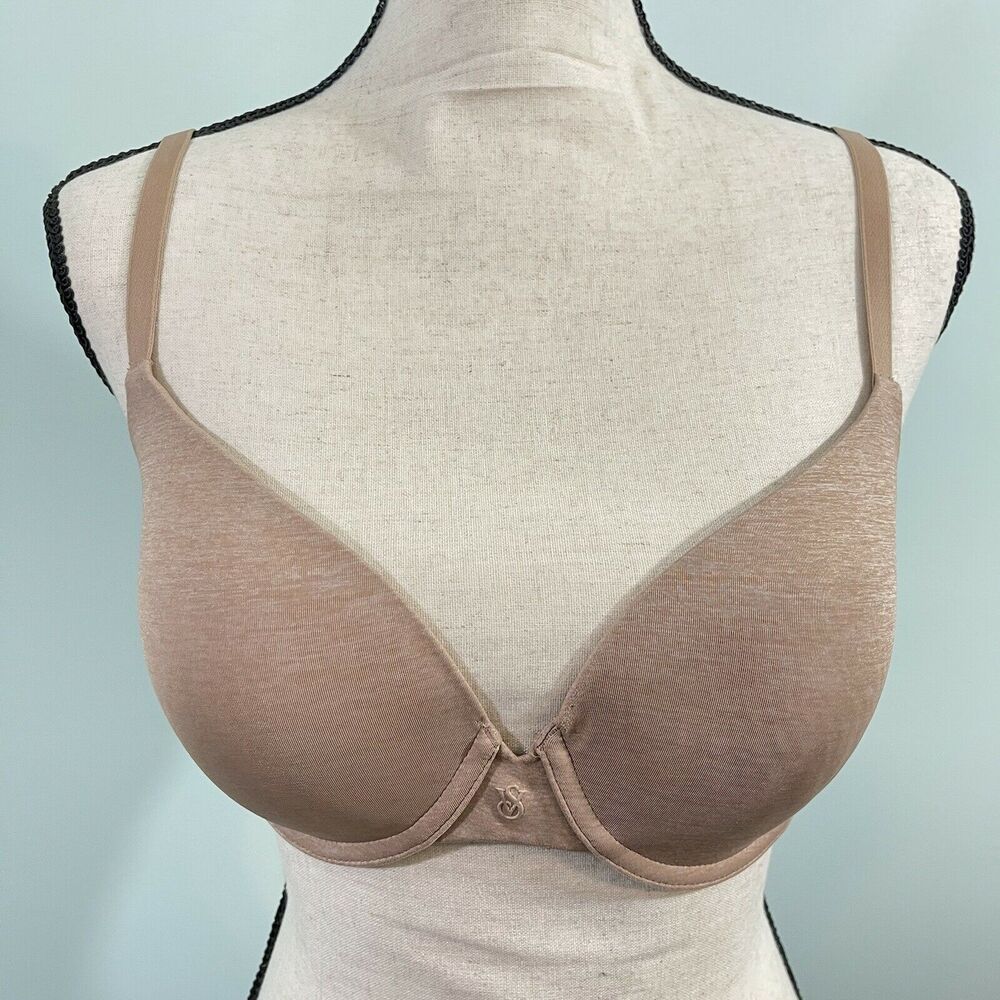 Victoria's Secret Beige Uplift Semi Demi Bra Size 32DD